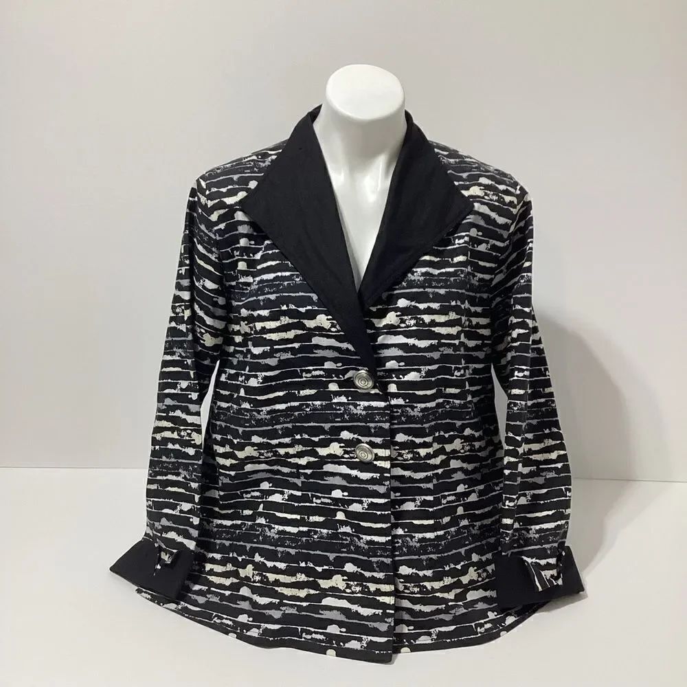 Beppa Cotton Blazer Abstract Design